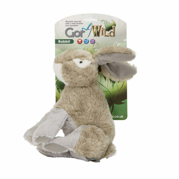 Gor Wild Rabbit Soft Squeaky Dog Toy